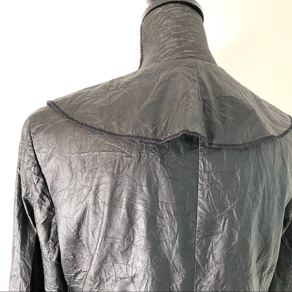 Textured Ruffle Front Coat - Picture 9 of 13